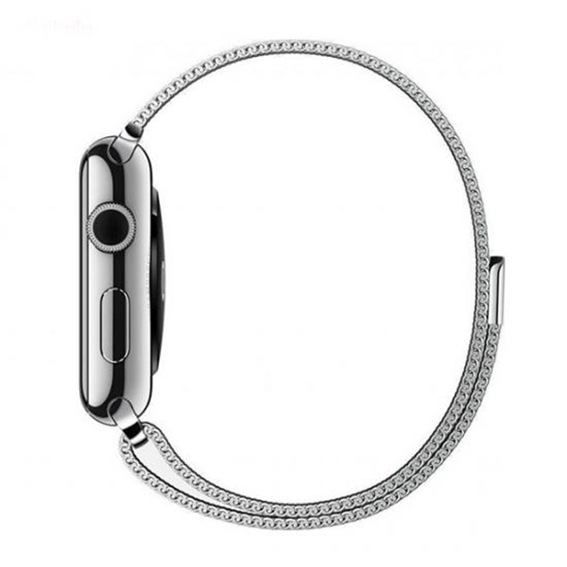  اپل واچ سری1 استیل کیس بند میلانز لوپ سیلور42mm