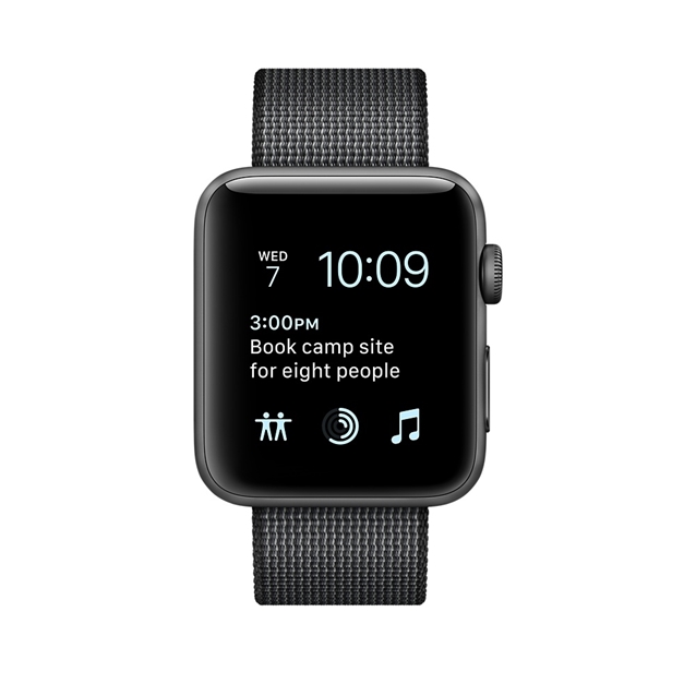اپل واچ نسل2 اسپورت گری کیس نایلون بند مشکی42mm  