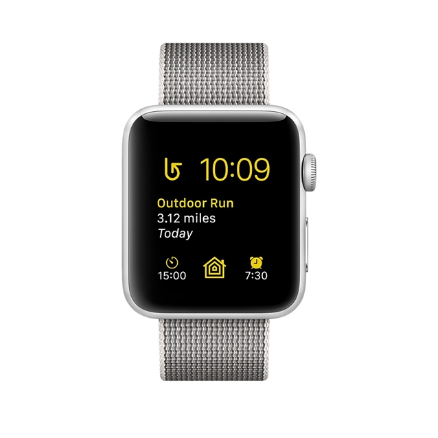 اپل واچ نسل2 اسپورت سیلور کیس بند سفید نایلون38mm