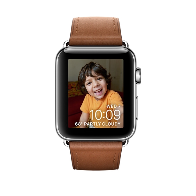 اپل واچ سری2 اسپورت 42mm بند چرم قهوه ای