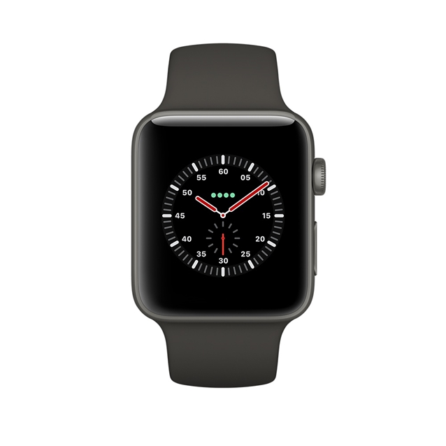 اپل واچ نسل3 سرامیک کیس اسپورت بند مشکی42mm