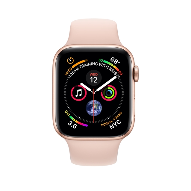 اپل واچ 4 آلومینیوم گلد اسپورت بند صورتی 40mm