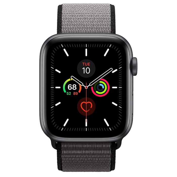 اپل واچ 5 سلولار آلومینیومی گری اسپورت لوپ 44mm